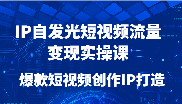 IP自发光短视频流量变现实操课，爆款短视频创作IP打造-非常互娱