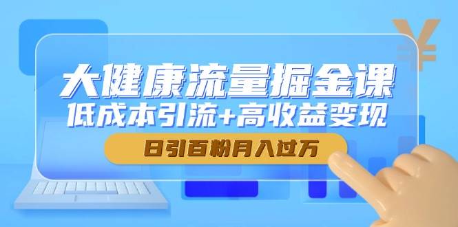 （14811期）大健康流量掘金课，低成本引流+高收益变现，日引百粉月入过万-非常互娱