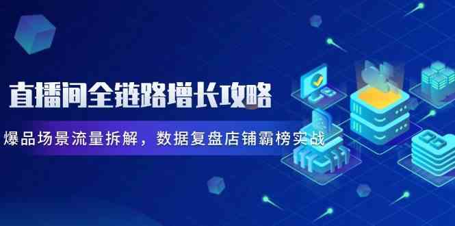 直播间全链路增长攻略，爆品场景流量拆解，数据复盘店铺霸榜实战-非常互娱