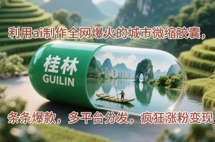 （14704期）利用ai制作全网爆火的城市微缩胶囊，条条爆款，多平台分发，疯狂涨粉变现-非常互娱