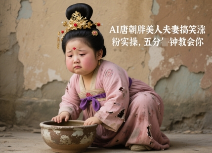 AI唐朝胖美人夫妻搞笑涨粉实操，五分钟教会你-非常互娱