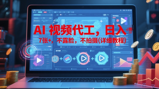 AI视频代工，日入7张+，不露脸，不拍摄(详细教程)-非常互娱