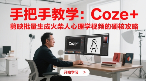 手把手教学：Coze + 剪映批量生成火柴人心理学视频的硬核攻略-非常互娱