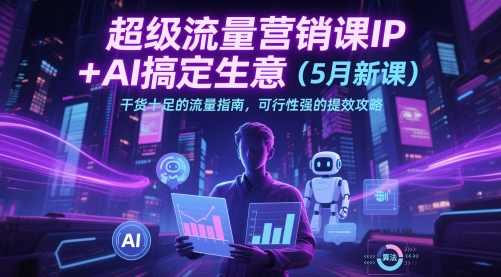超级流量营销课IP+AI搞定生意（5月新课）干货十足的流量指南，可行性强的提效攻略-非常互娱